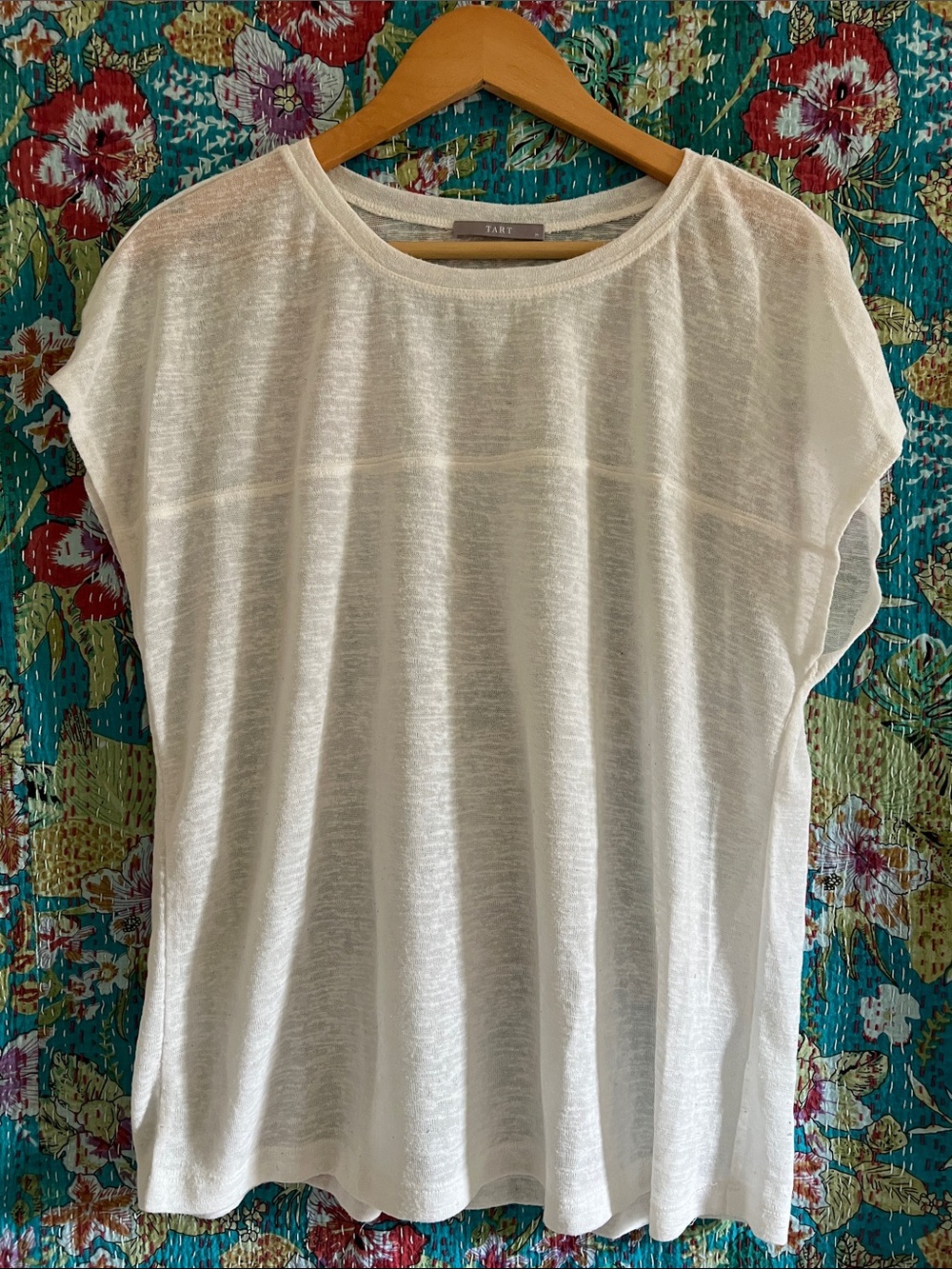 🌿Tart White Sheer Crewneck Short Sleeve Top🌿